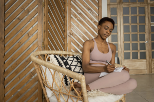 Women journaling for overall health and wellness