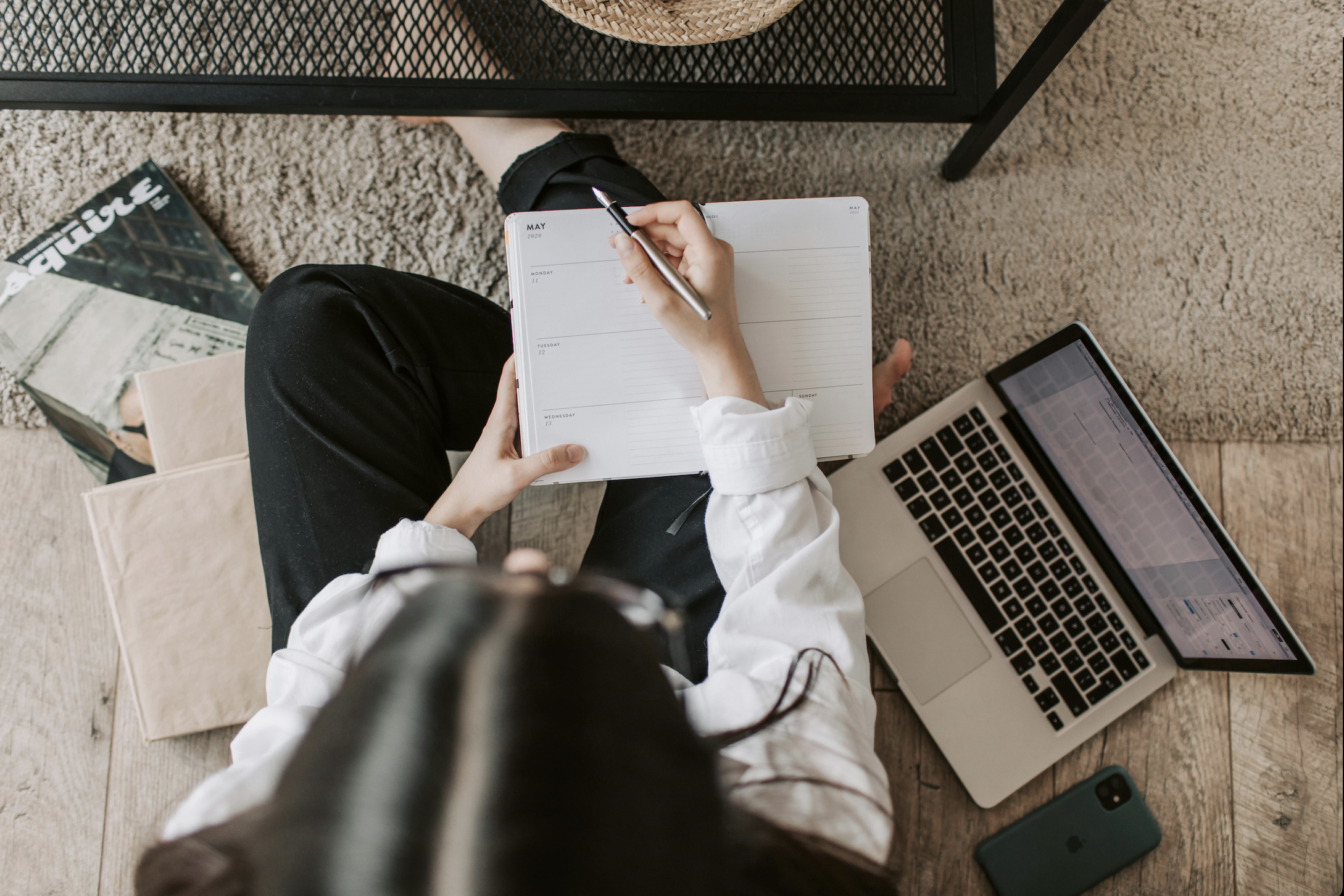 Woman using time management skills to live a balanced and fulfilling life